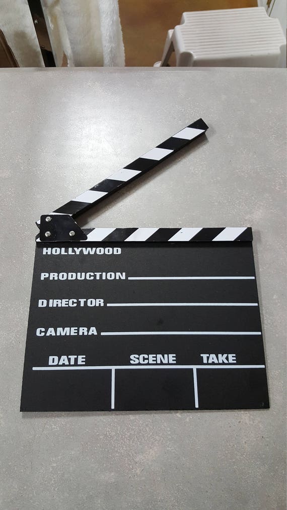 thumbnail interactive-video image 1 of Hollywood Movie Film Director's Slateboard Clapperboard Prop 1 of 2