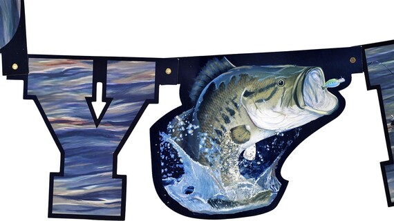 Fish Birthday Party Banner /bass Fishing Party Decorations