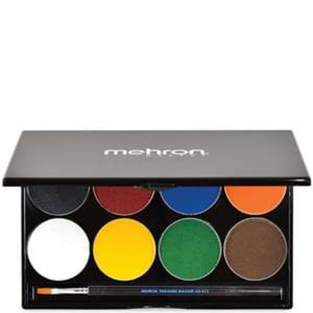 Professional Face Paint Basic Palette/ Theatrical Face Paint Palette/ Mehron  Cake Make Up/ 8 Color Professional Make Up 