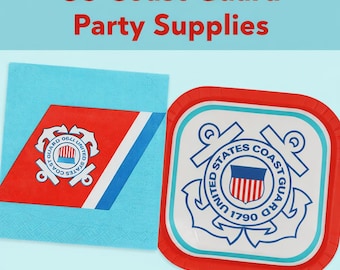 Piatti e tovaglioli ufficiali della Guardia Costiera degli Stati Uniti / Articoli per feste della Guardia Costiera degli Stati Uniti