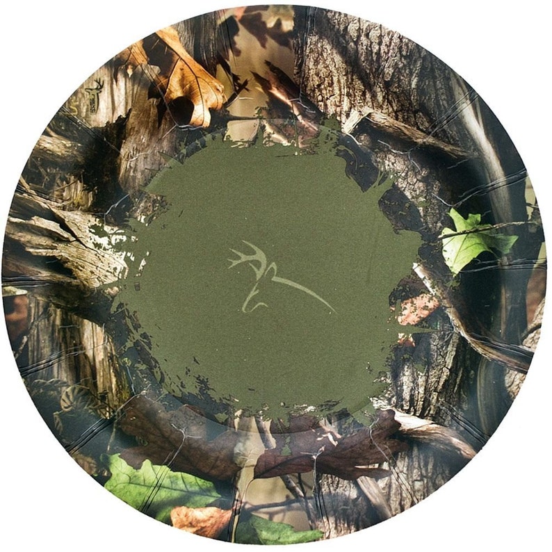 Next Camo Dessert Plate/ Camouflage 7 round plate/Deer Hunting Party Supplies/ Camo Deer Hunting Plates/ Hunting Party Plates/Next Camo image 1