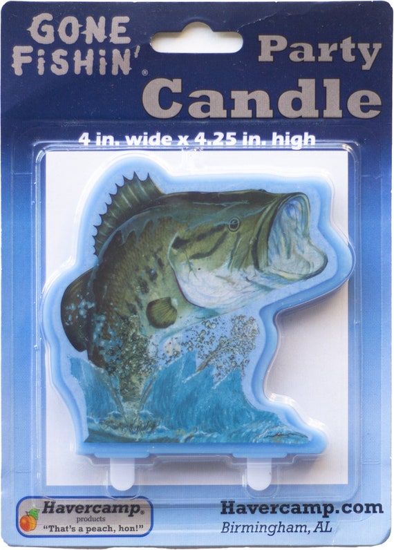 Bass Fishing Candle Cake Topper/large Bass Cake Candle Decoration -   Canada