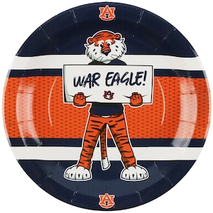Auburn University Party Plates/War Eagle Party Plates/Auburn Aubie Party Plates/Auburn Party Dinner Plates 8pk