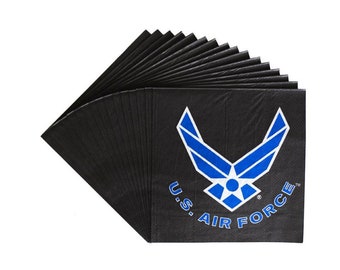 US Air Force Party Napkins- Air Force Paper Napkins, Air Force Party, Air Force Graduation, Air Force Retirement Party