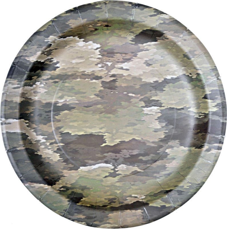 Authentic Camo Heavyweight Party Plates 8 Pack/tactical Camo Etsy