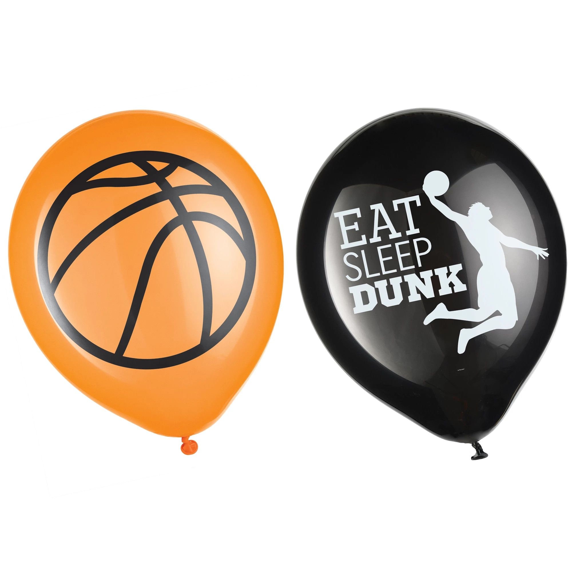 Basketball Party Latex Balloons 6 PackBasketball Party BalloonsBasketball Theme Party Latex Balloons 6 Pack
