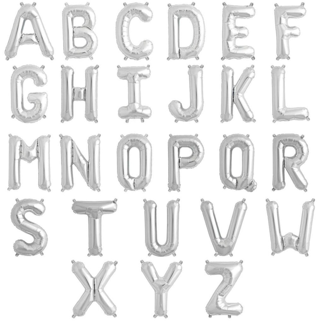 Jumbo Silver Letter Balloons XL Silver Letter Balloons 34 Silver