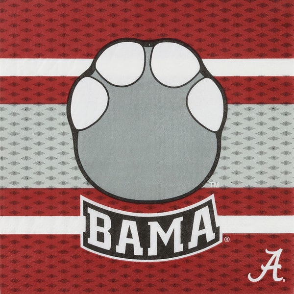 Big Al Party Napkins/Alabama Party Luncheon Napkins/University of Alabama Napkins/Alabama Luncheon Napkins 16 Pack