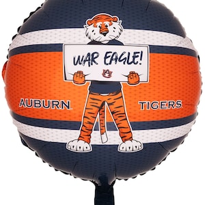 Auburn University Party Balloons/War Eagle Balloons/Auburn Aubie Party Balloons/Auburn Mylar Dual Sided