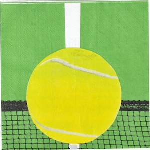 Tennis Party Beverage Napkins/Pro Tennis Napkins/Tennis Tournament Napkins/Tennies Themed Beverage Napkins