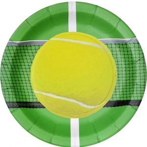 Tennis Party Luncheon Plates/Tennis Themed Party Plates/Pro Tennis Party/High School Tennis Party Plates/Collegiate Tennis Party Plates 8pk