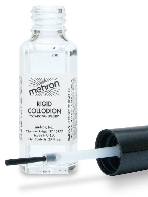 Mehron Makeup Rigid Collodion with Brush, Scarring Liquid, Scar Liquid, Liquid Scar Makeup