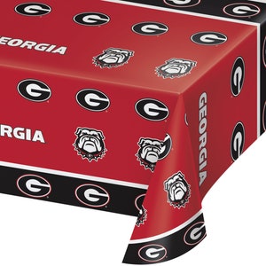 UGA Party Tablecover/ Georgia Bulldogs Tablecover/ UGA Football Tablecover/ UGA Party