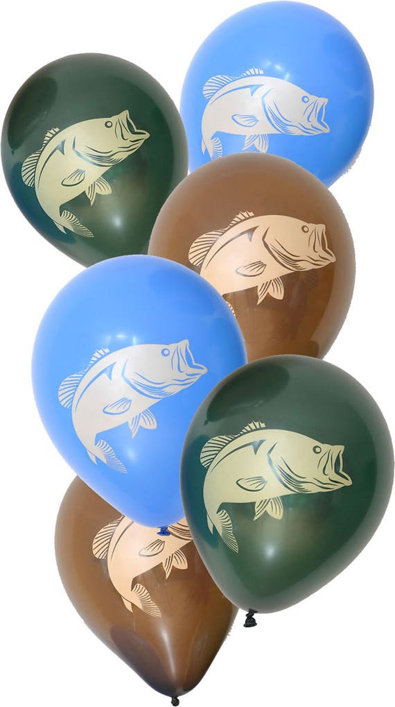 Bass Fish Latex Balloons/ Fishing Party Latex Balloons/ 6 Pack Bass Fishing  Latex Balloons -  Canada