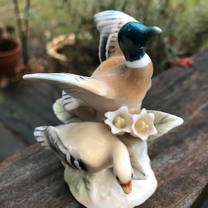 Vintage ARDALT JAPAN Duck Figurine/ Vintage Lenwile China Duck no 6187 / Porcelain Ducks /Birds Figurine / Duck Figurine