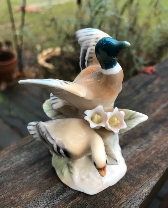 Vintage ARDALT JAPAN Duck Figurine/ Vintage Lenwile China Duck No