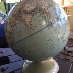 Vintage Rand McNally Political Globe