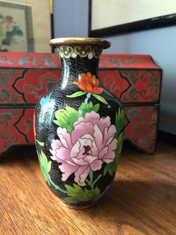 Chinese Cloisonné Small Vase/cloisonné Vase/chinese Art/flower