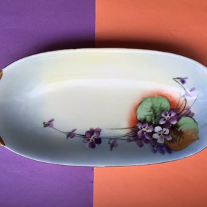 Vintage Bavaria Hand Painted Dish / Bavarian Porcelain