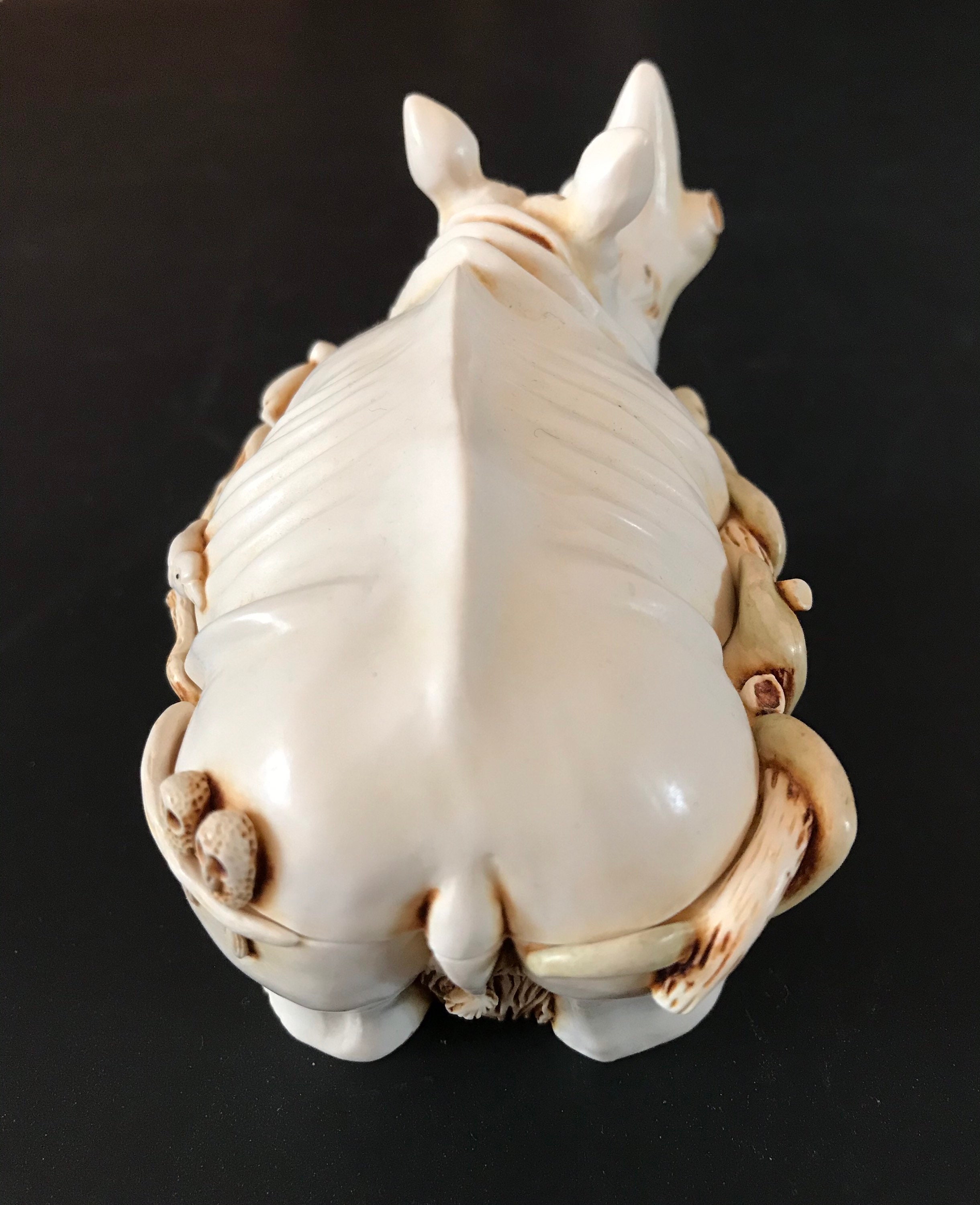 Harmony Kingdom Rhinoceros/collectible Harmony Kingdom Made Figurine / Harmony Kingdom Horn