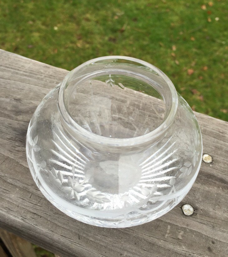 Vintage Cut Crystal Small Vase / Glass Vase Etsy