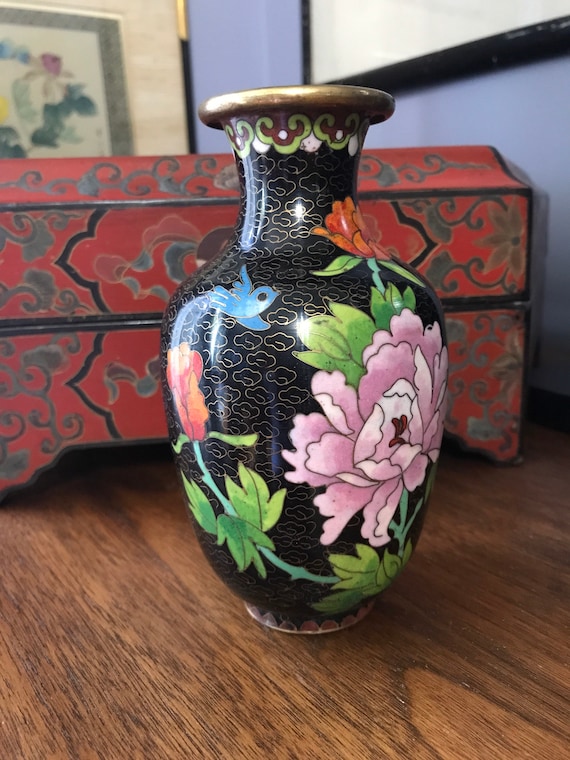 Chinese Cloisonné Small Vase/cloisonné Vase/chinese Art/flower