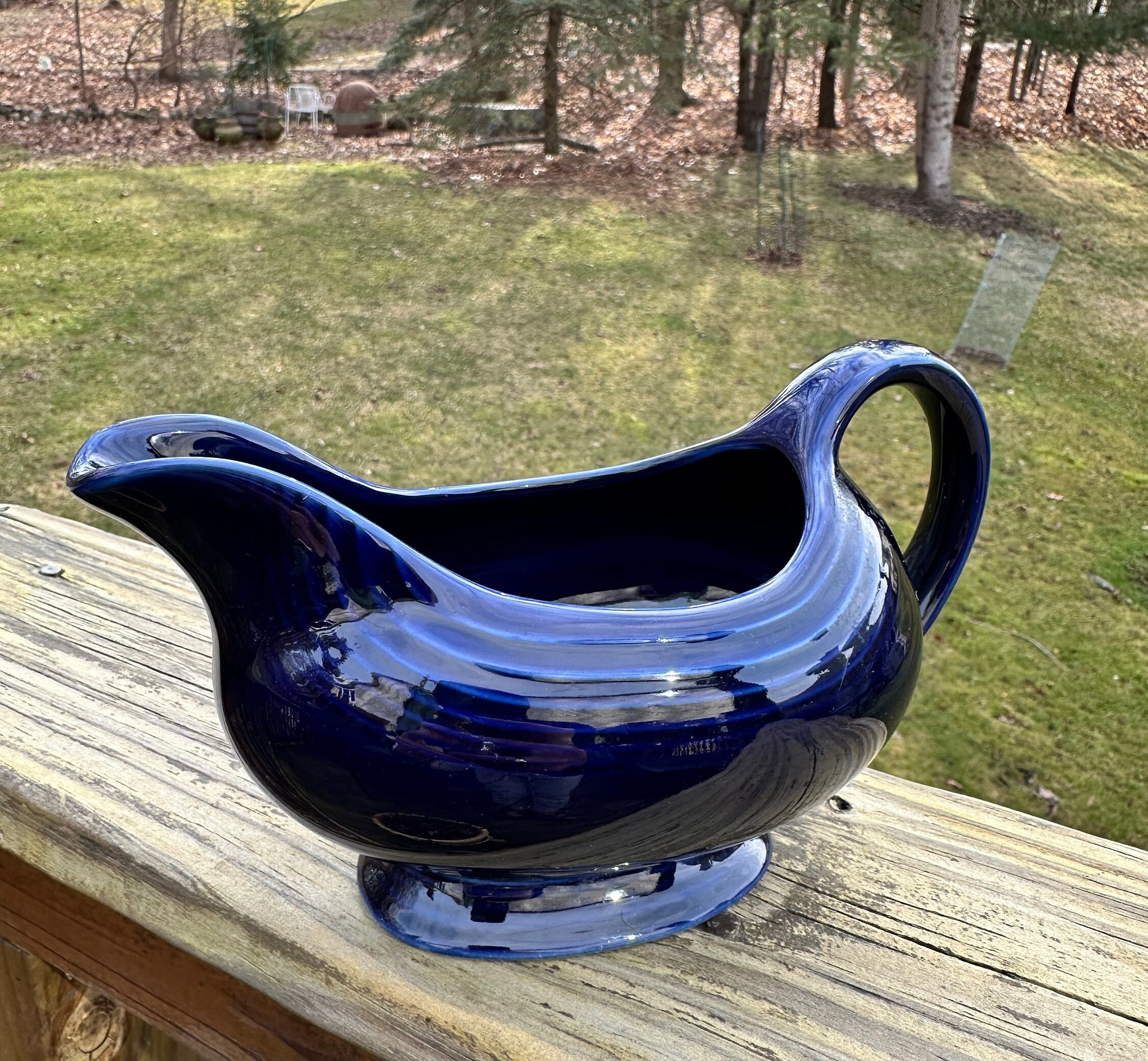 Fiesta Cobalt Blue Sauce Boat/ Cobalt Blue Fiesta/fiesta Ware