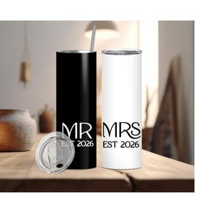 Wedding Tumbler Wraps, 20 oz Skinny Tumbler Sublimation Design Digital Download PNG Instant DIGITAL ONLY, Mr & Mrs Tumbler Wraps for 2026