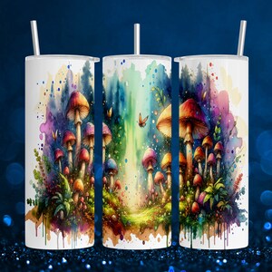 Fee Pilz 20 oz Skinny Tumbler Wrap Sublimation Design, Sofortiger Download PNG Wrap Digitale Datei, Geschenk für Sie