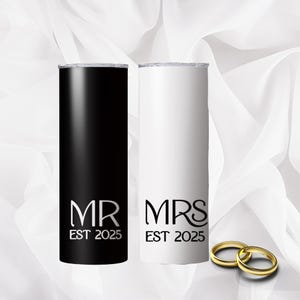 Wedding Tumbler Wraps, 20 oz Skinny Tumbler Sublimation Design Digital Download PNG Instant DIGITAL ONLY, Mr & Mrs Tumbler Wraps for 2025