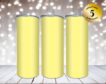 Yellow Tumbler Wrap, 20 oz Skinny Tumbler Sublimation Design Digital Download PNG Instant DIGITAL ONLY,  Solid Yellow Tumbler Wrap