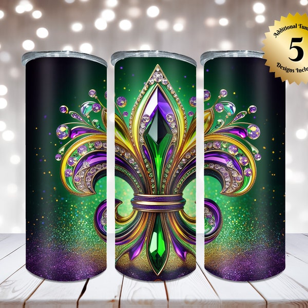 mardi gras 40 oz tumbler