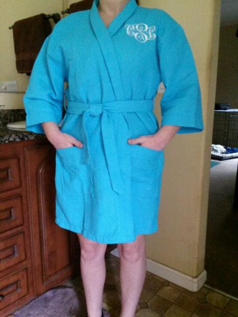 personalised waffle robe