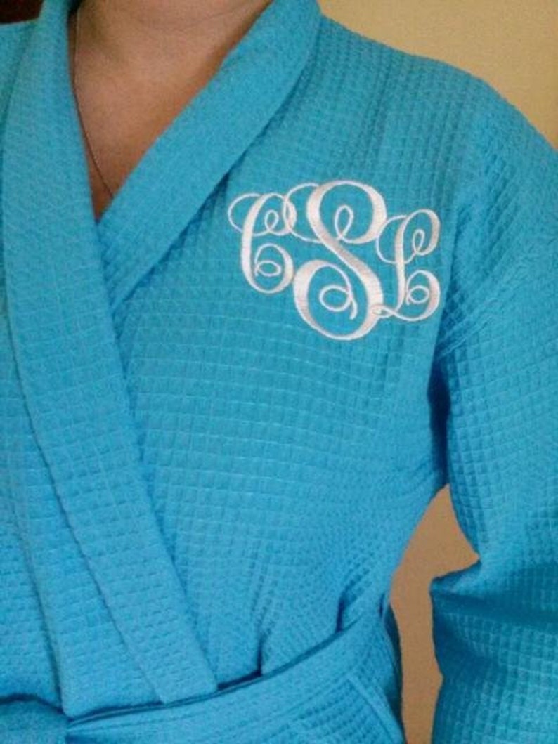 personalised waffle robe