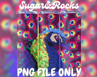 Pfau Strass (4 mm ss16) Sublimationsvorlage Nur PNG-Datei | Strassmuster-Anleitung. 20 Unzen Sublimationsmuster