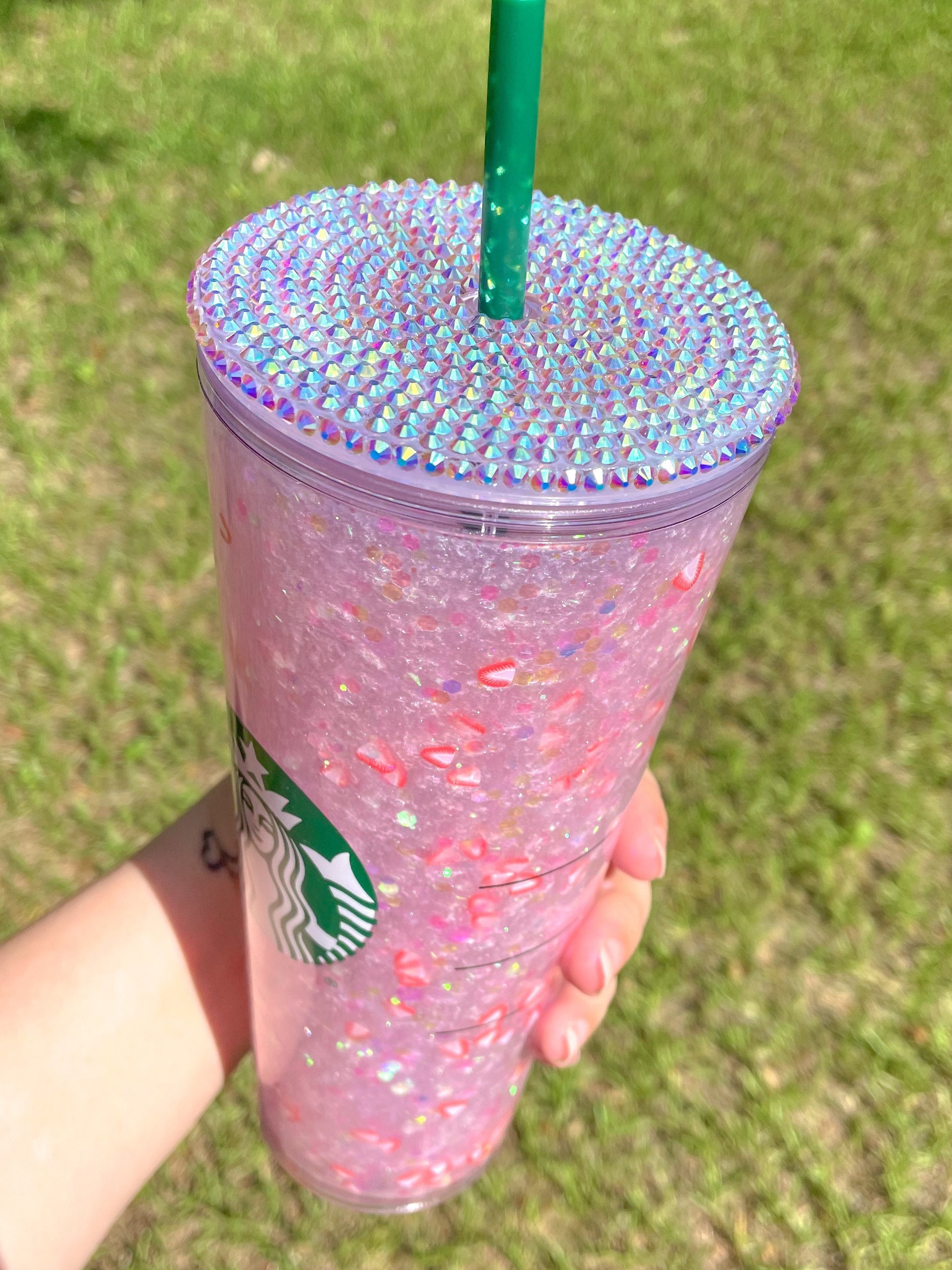 Venti 24 oz Pink Drink Starbucks Acrylic Snow Globe Tumbler Etsy