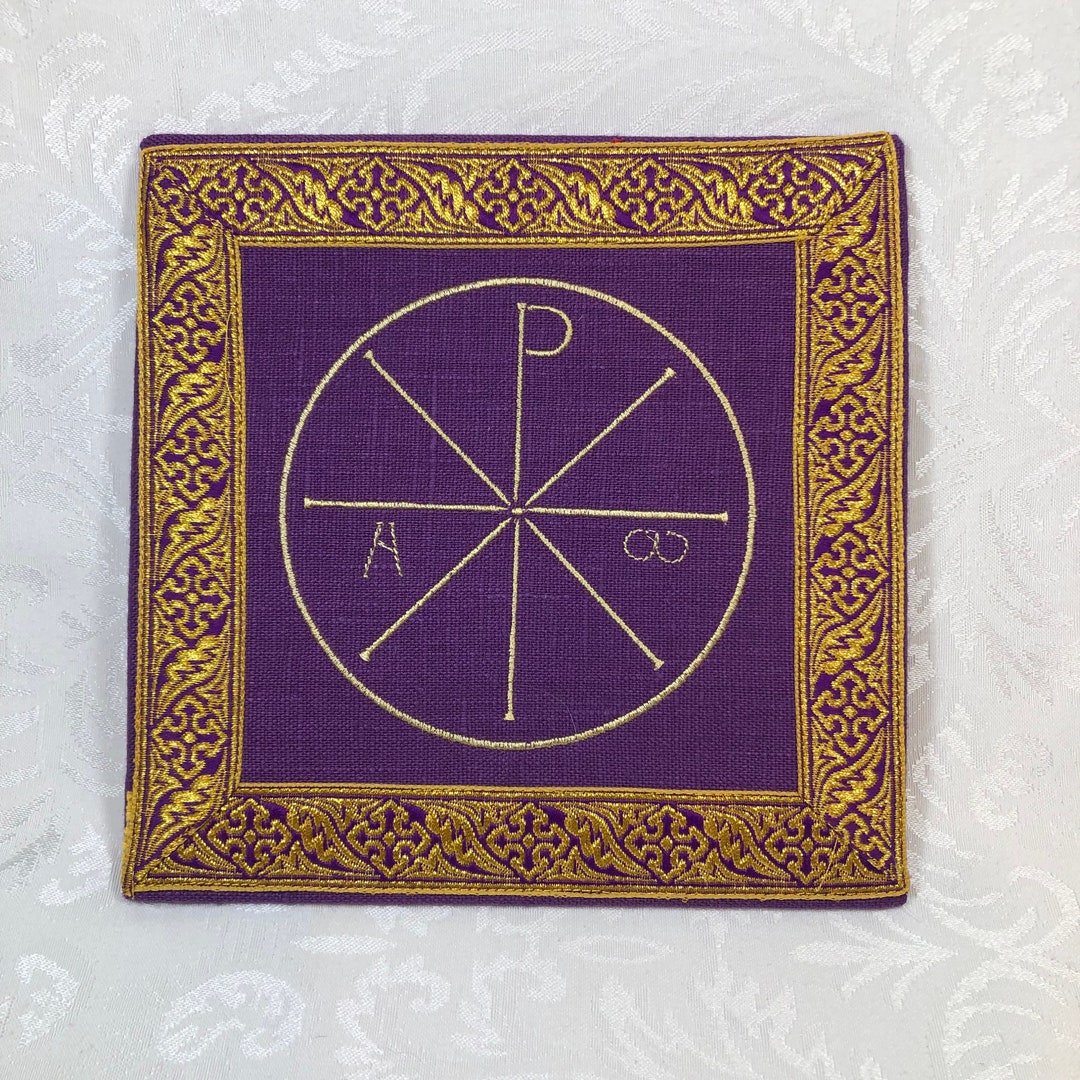 Chalice Pall for Lent and Advent Milanese Pattern, Ecclesiastical Trim ...