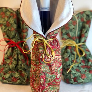 Holiday wine bag, reusable and eco friendly