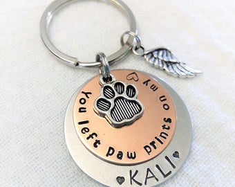 Pet Memorial Keychain,Personalized Memorial Keychain,Pet Remembrance Key Chain,Dog Remembrance Keychain,In Memory of Key Chain,Pet Memorial