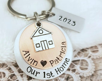Personalized New Home Key Chain, Our First Home Keychain, Our 1st Home Key Chain, Housewarming Gift, New Home Key Chain, New Home Gift