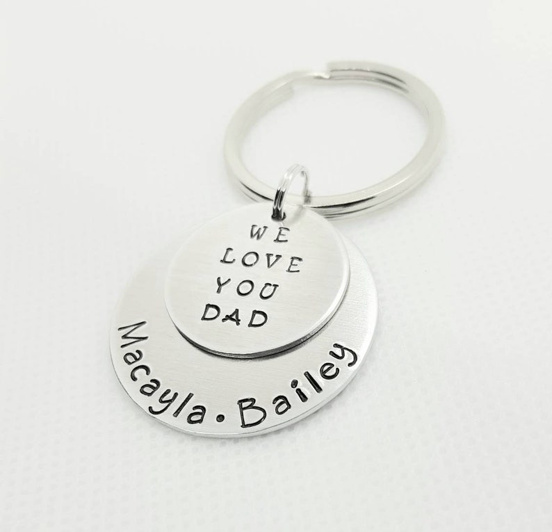 Personalized Dad Key Chain Father's Day Gift Gift for Etsy