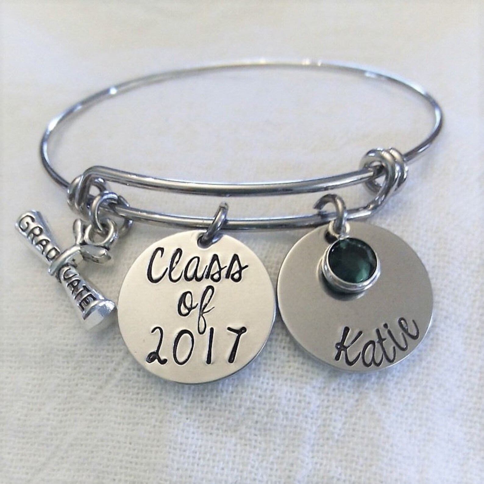 Personalized Graduation Bracelet Senior Jewelry Graduation Etsy