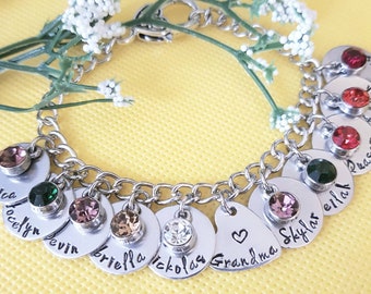 Personalized Name Bracelet, Grandma Bracelet, Grandma Gift, Mother Bracelet, Grandma Jewelry, Mom Jewelry, Gift for Grandma, Gift for Mother