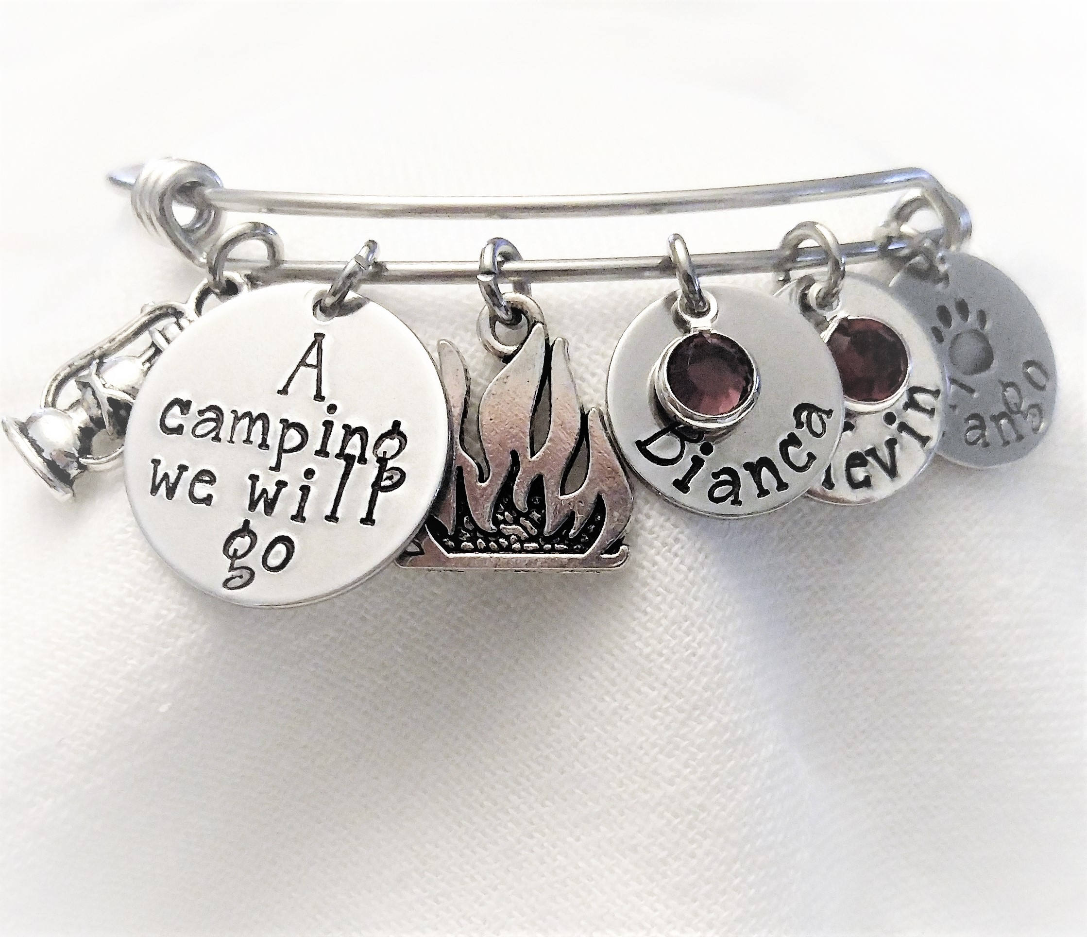 Camping Braceletcamping Jewelrygift for Campercoil Etsy