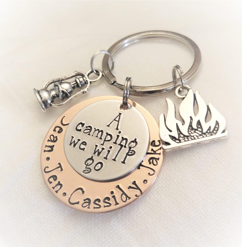 Camping Key ChainGift for CamperPersonalized KeychainGift Etsy