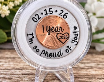 Personalized Sobriety Coin and Case, Sobriety Gift, AA Recovery Gift, Gift for Recovering Addict, Sober Anniversary Gift, 1 Year Sober Gift