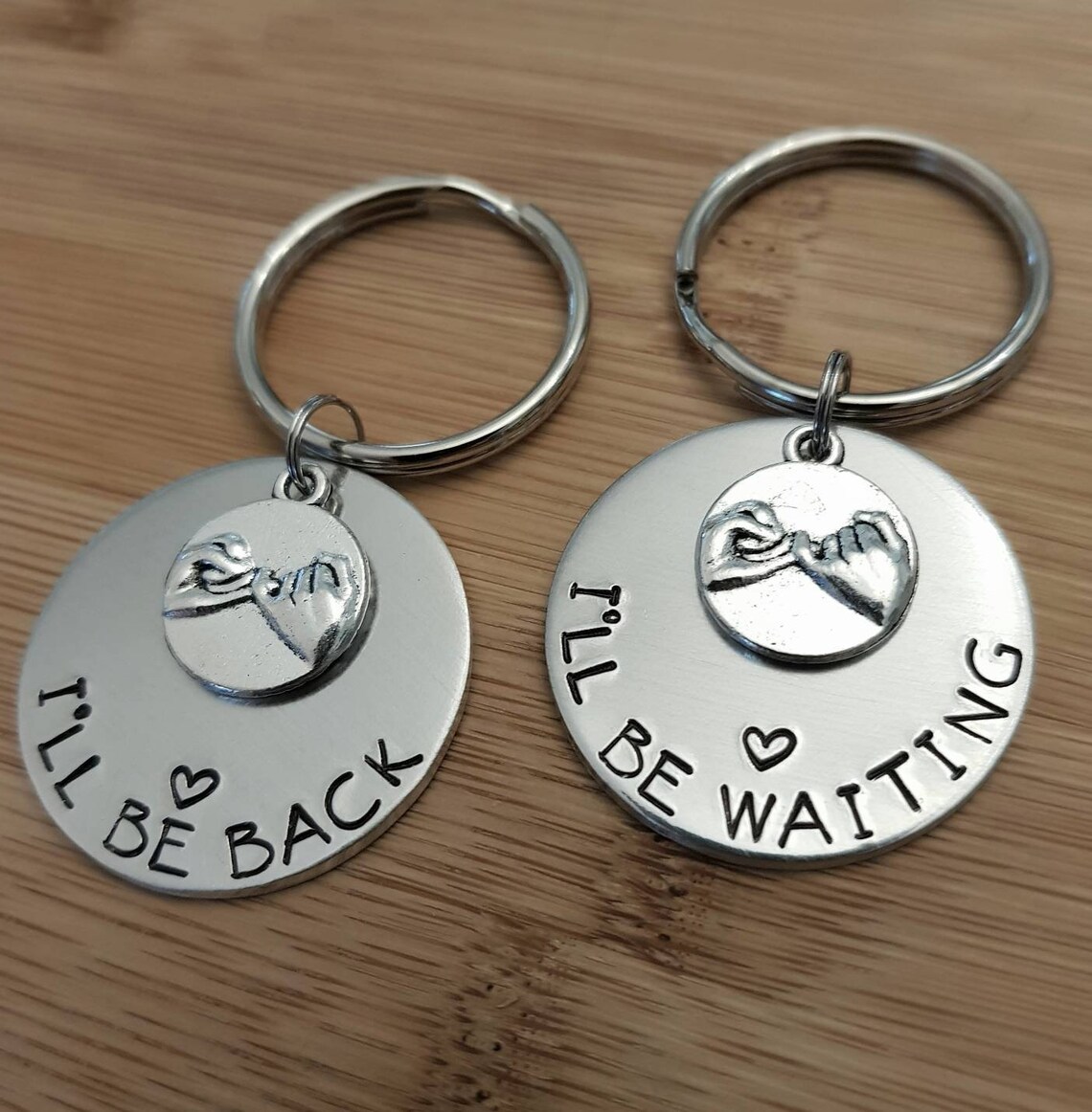 Set of 2 Couples Keychainscouples Key Chainspinky Promise Etsy