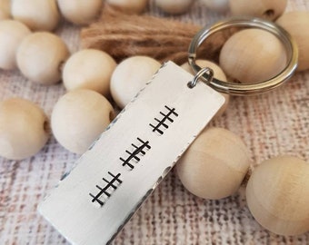 15 Year TALLY Mark Keychain, 15 Year Anniversary Gift, Husband Gift, Wife Gift, Anniversary Keychain, Gift For Husband, Gift For Wife