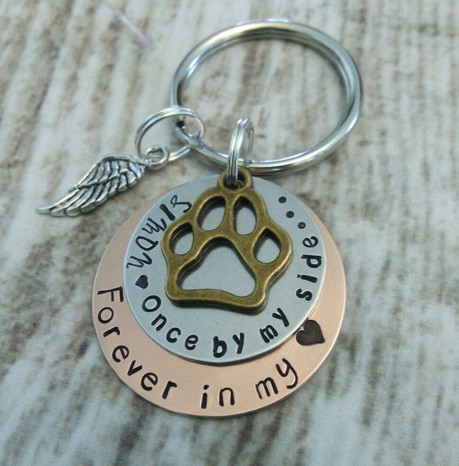 Pet Memorial Key Chain Personalized Pet Remembrance Key Etsy