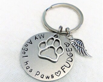 Pet Memorial Keychain,Personalized Memorial Keychain,Pet Remembrance Key Chain,Dog Remembrance Keychain,In Memory of Key Chain,Pet Memorial